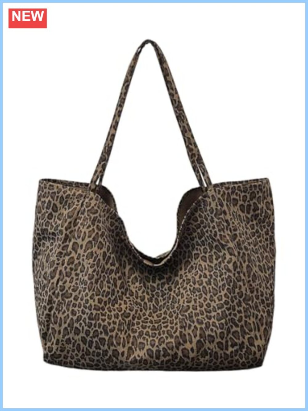 Leopard Print Oversize Tote Bag Cheetah Shoulder Bag Large Capacity Hobo